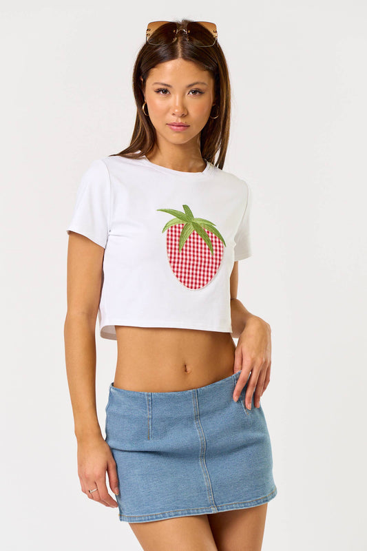 Strawberry Patchwork Relax Fit Tee