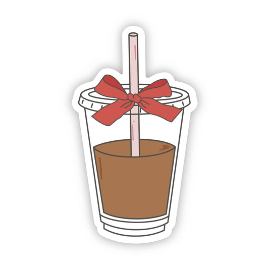 Bow Coffee Sticker Waterproof