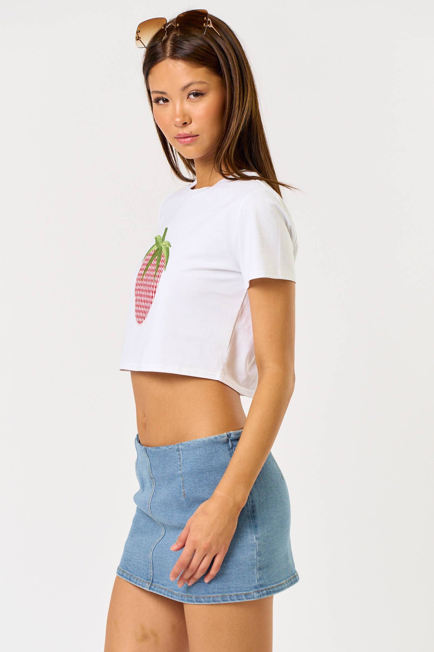 Strawberry Patchwork Relax Fit Tee