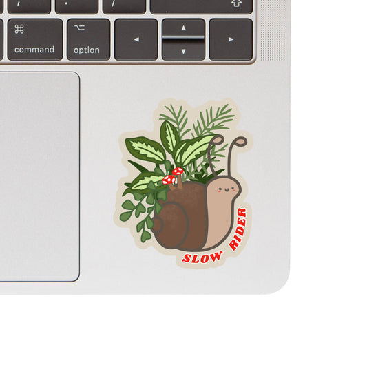 Slow Rider Cute Snail High Quality Vinyl Sticker