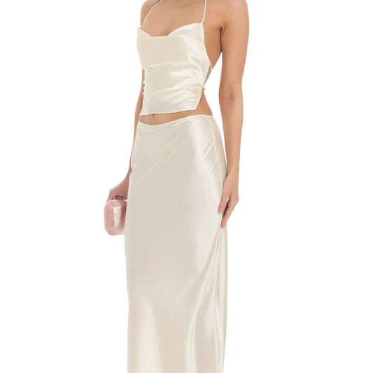 Satin Slip Two Piece Top