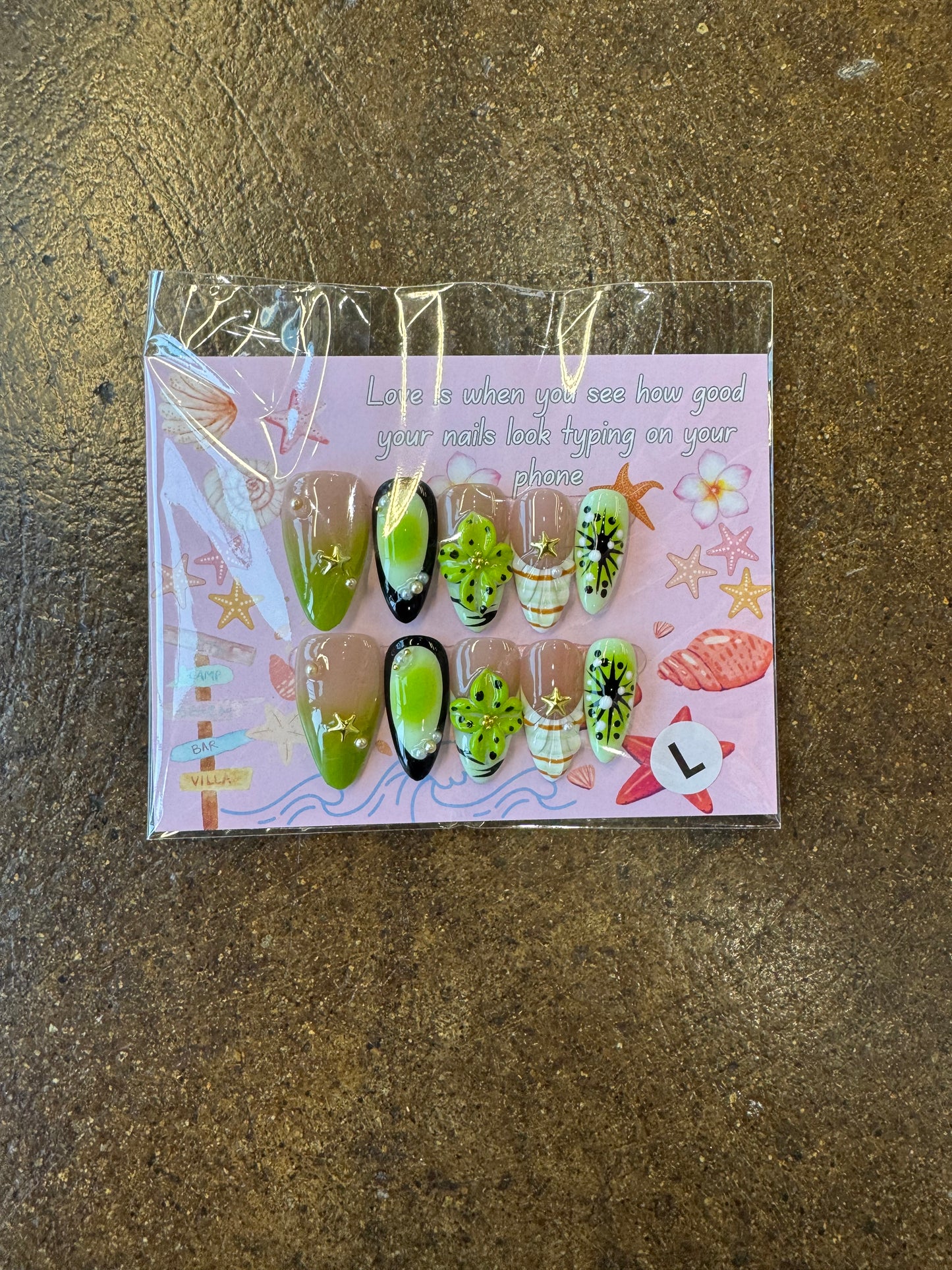 Green Shego Press On Nails