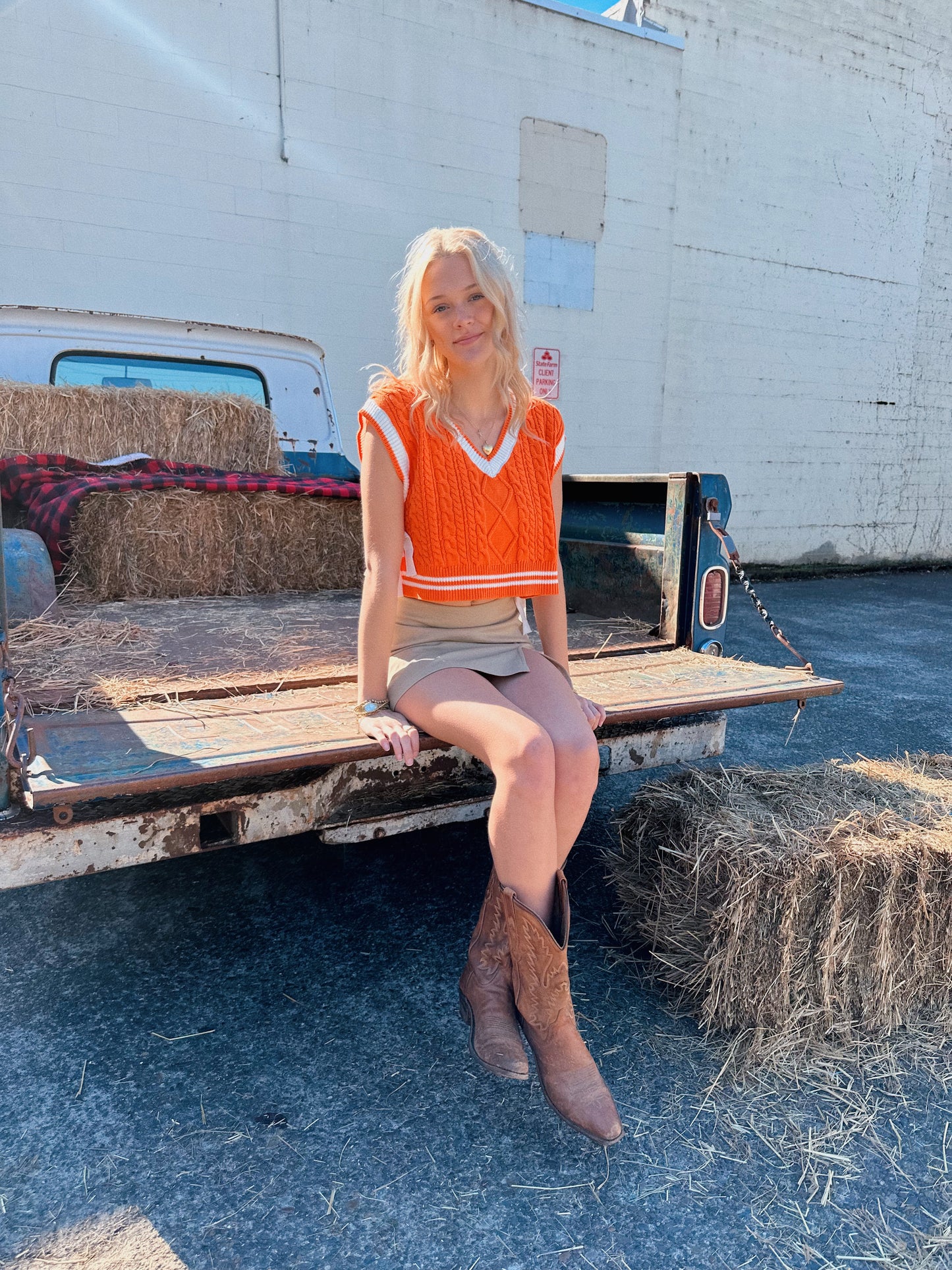 Orange Bow Vest