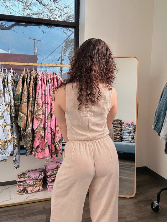 Natural Color Vest Top