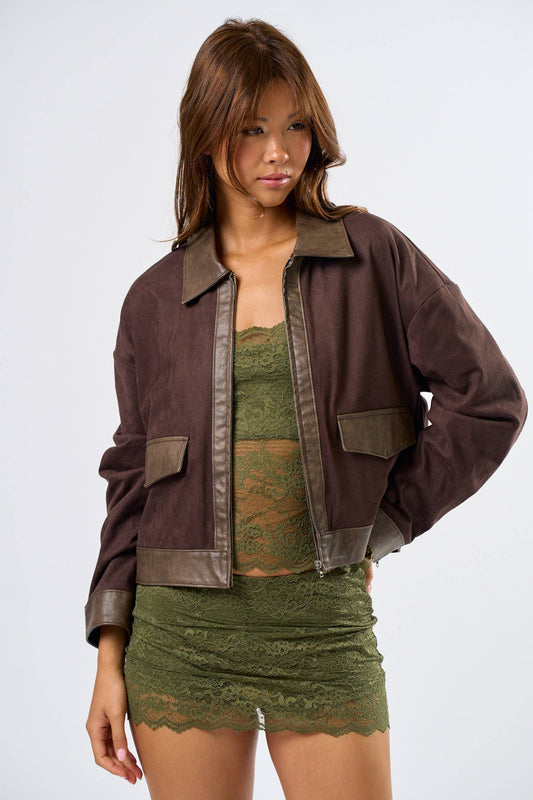 The Suede Bomber Jacket