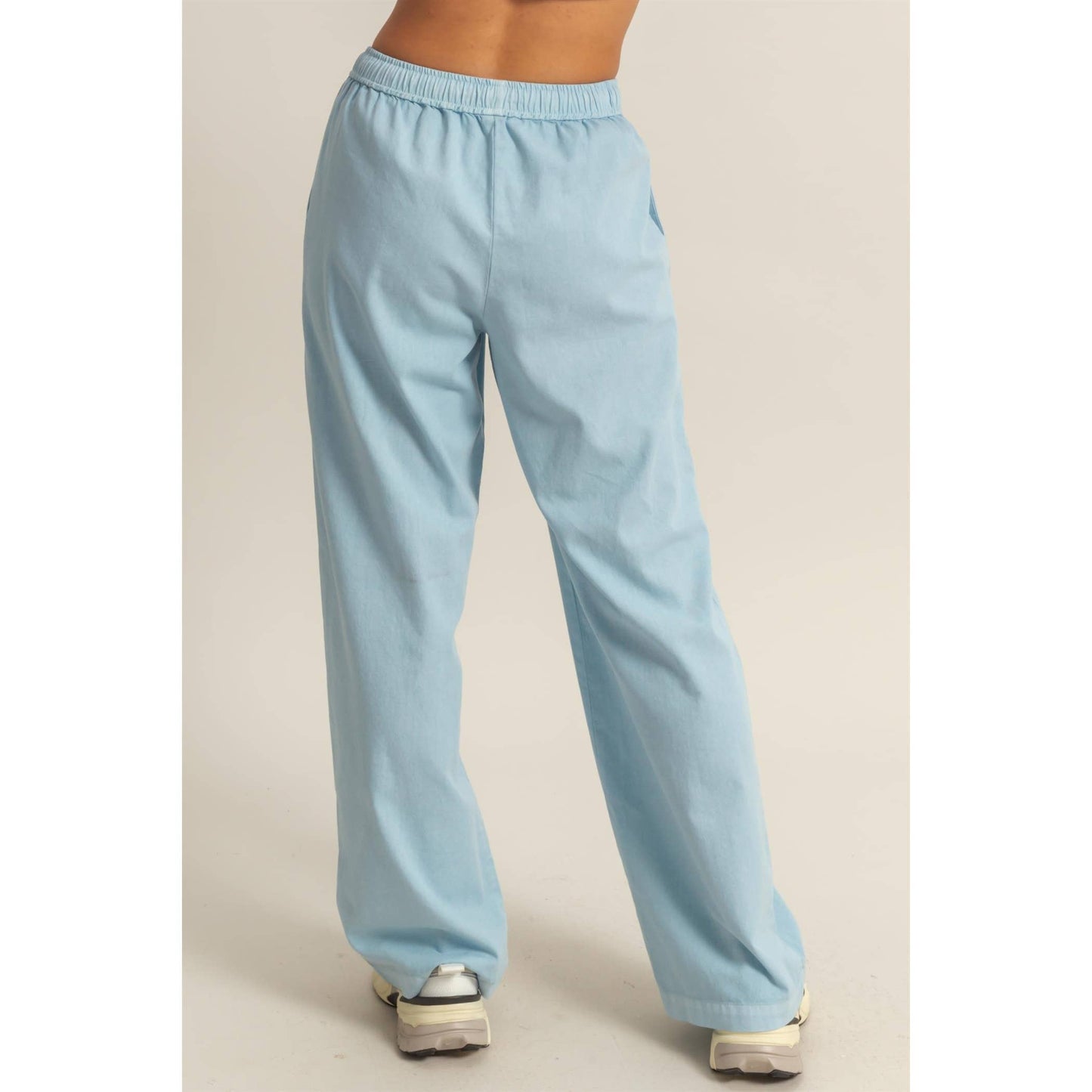 Casual Drawstring Straight Leg Pants