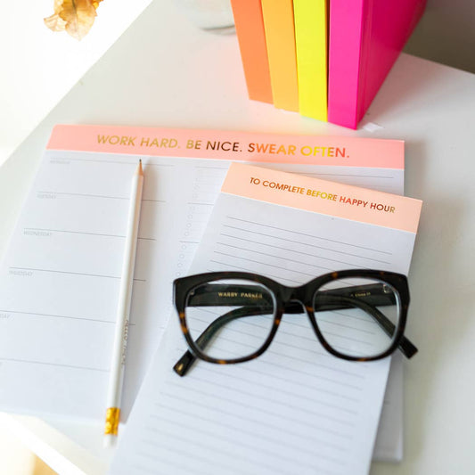 To Complete Before Happy Hour Notepad