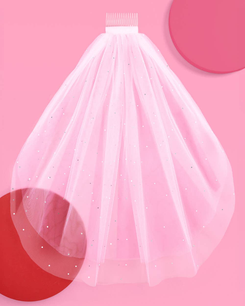 White Rhinestone Veil