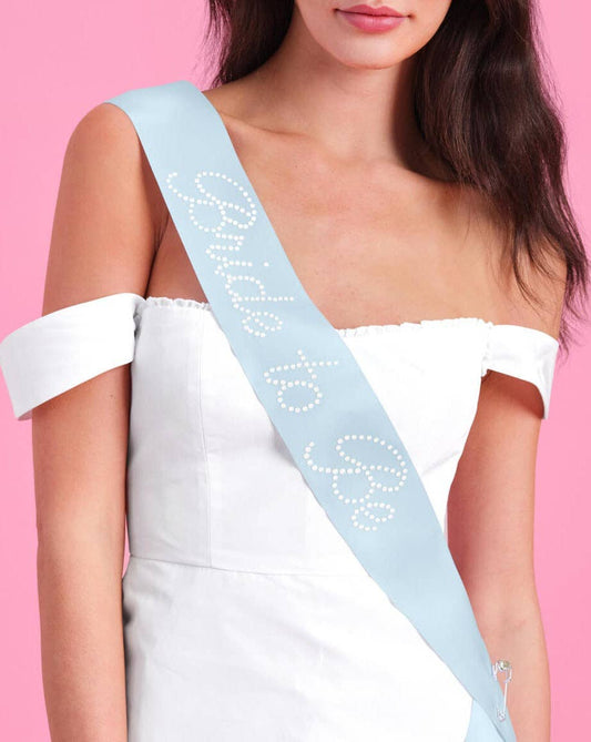 Bride To Be- Pearl/Blue Sash