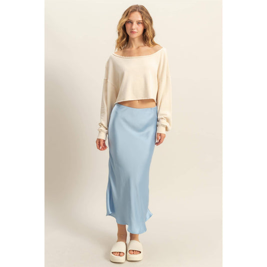 Satin Midi Skirt