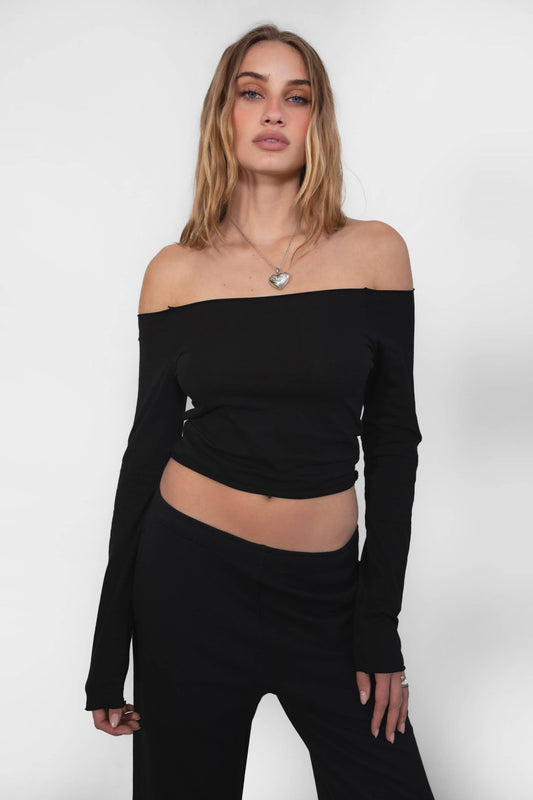 Off The Shoulder Long Sleeve Top