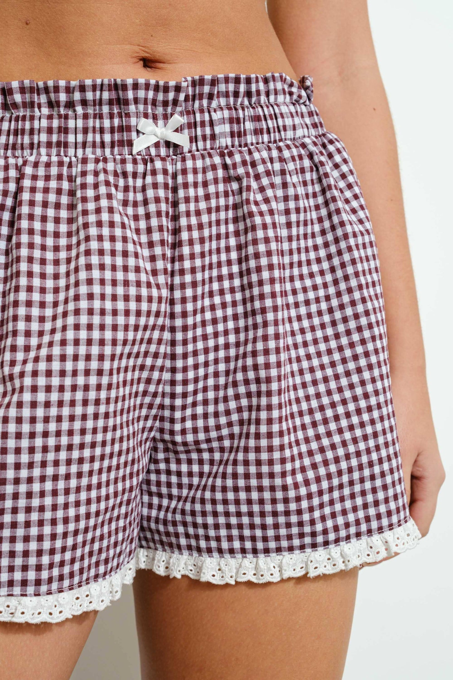Plaid Ruffle Shorts