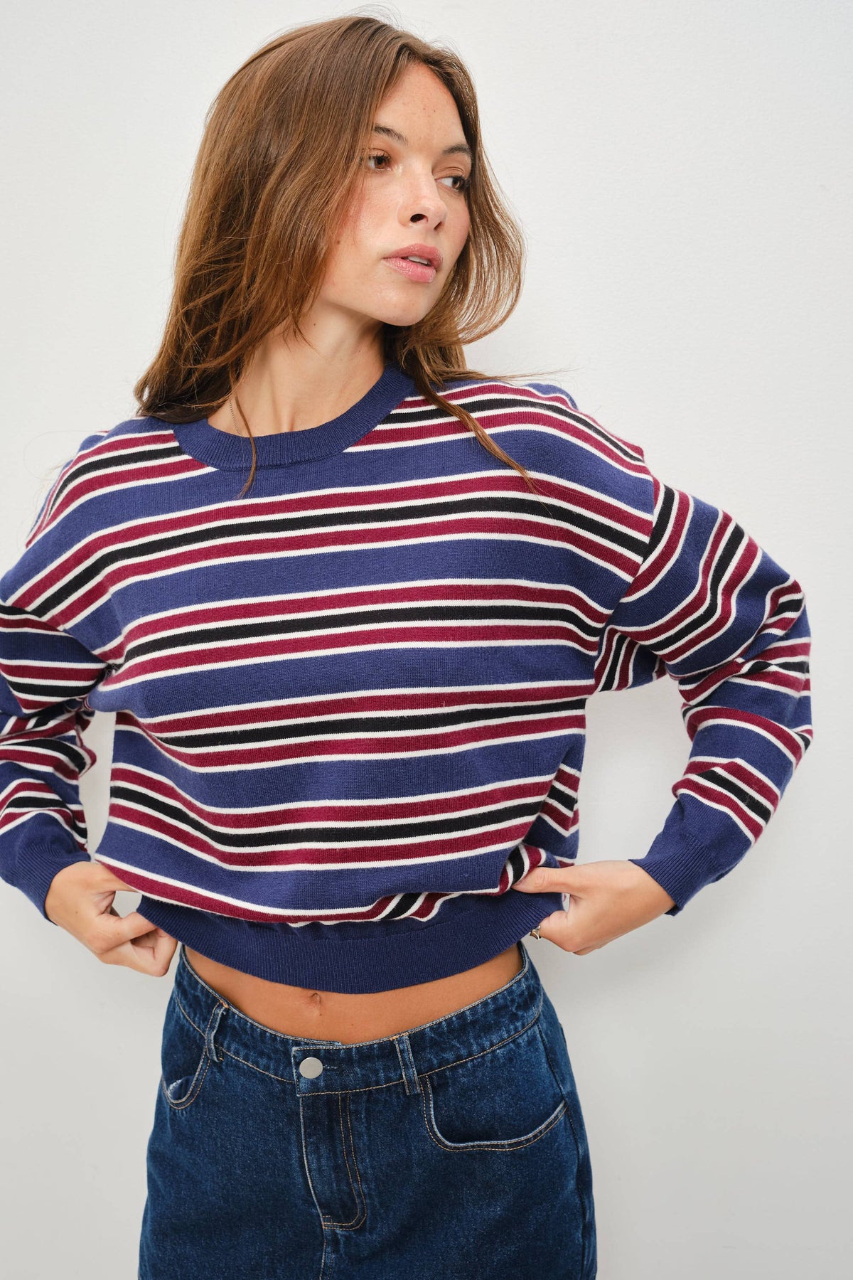 POSY STRIPED SWEATER