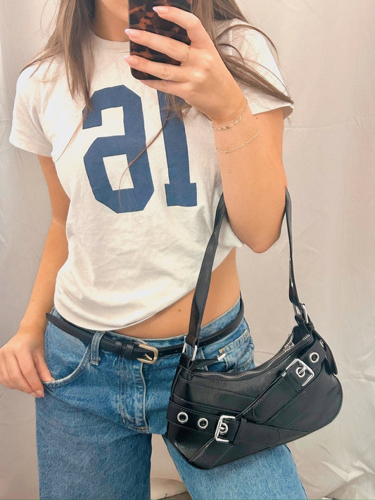 Smaller Black Buckle Belt