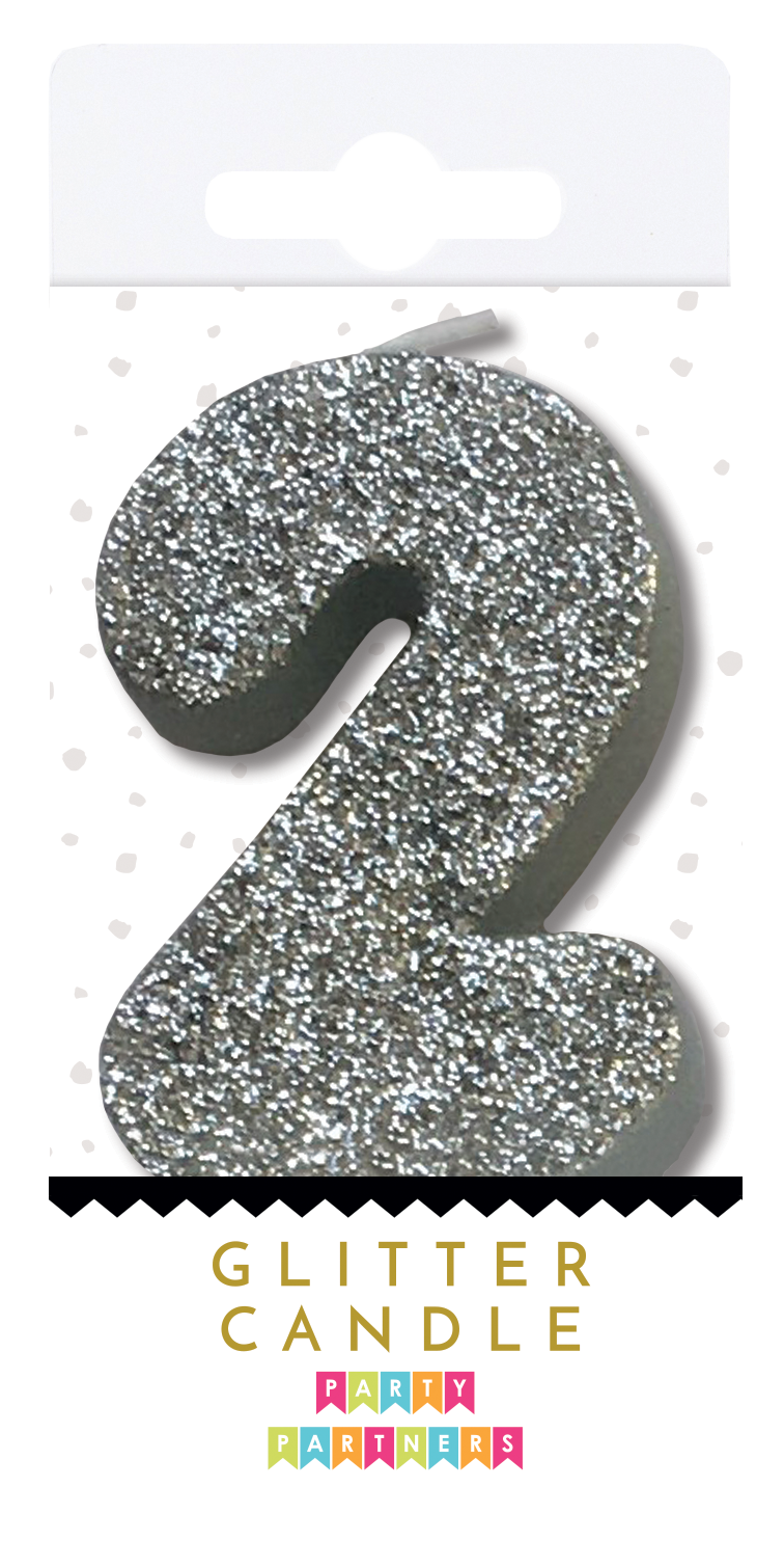 Glitter Number Candle Gold