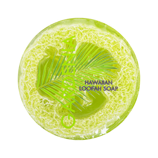 Gardenia Sea Salt & Kukui Exfoliating Loofah Soap