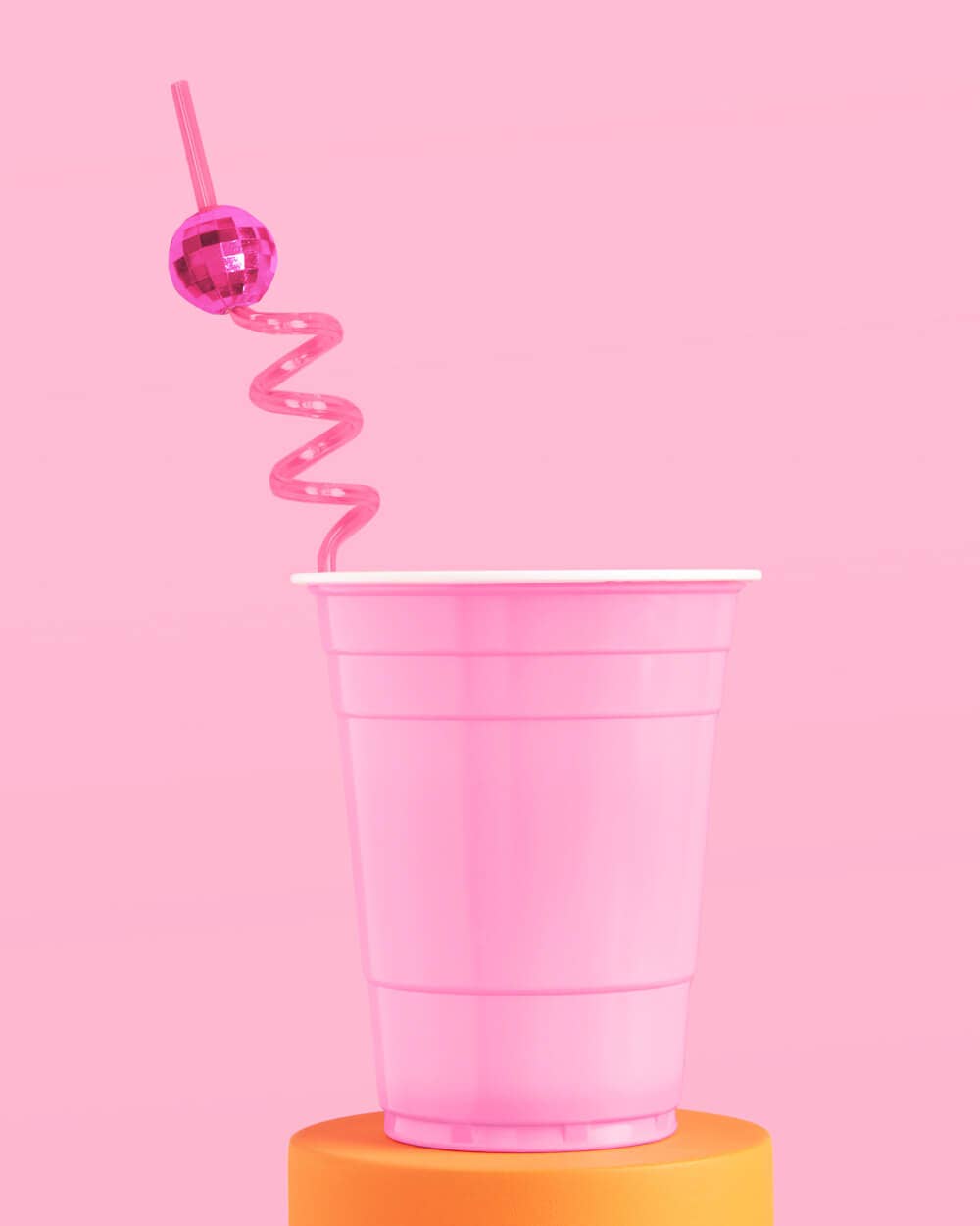 Pink Disco Straws, Groovy Bachelorette, 70s Birthday Party