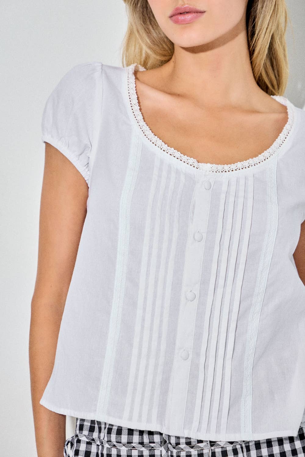 Pintuck Pleated Top