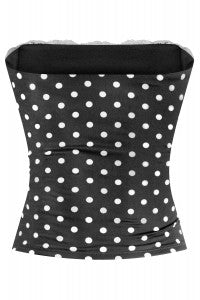 Polka-Dot Lace Tube Top