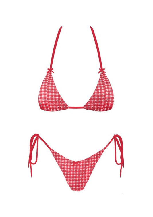 Bow Lover Swimsuit Red