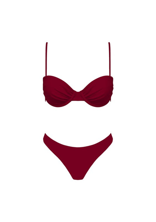 Lorenzo Swimsuit Bikini -Burgundy