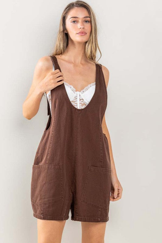 Brown Oversized Romper