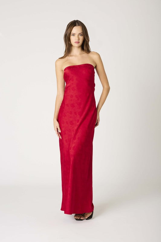 Floral Maxi Satin Dress