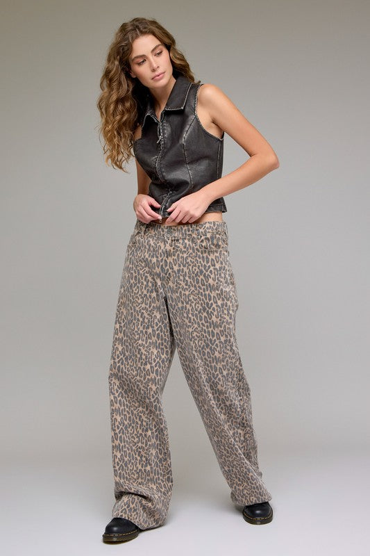 Cheetah Denim Jeans