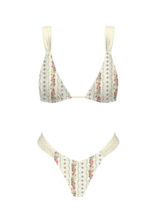 Summer Romance Bikini Set:Cream