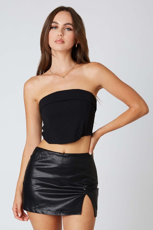 Leather Slit Skirt