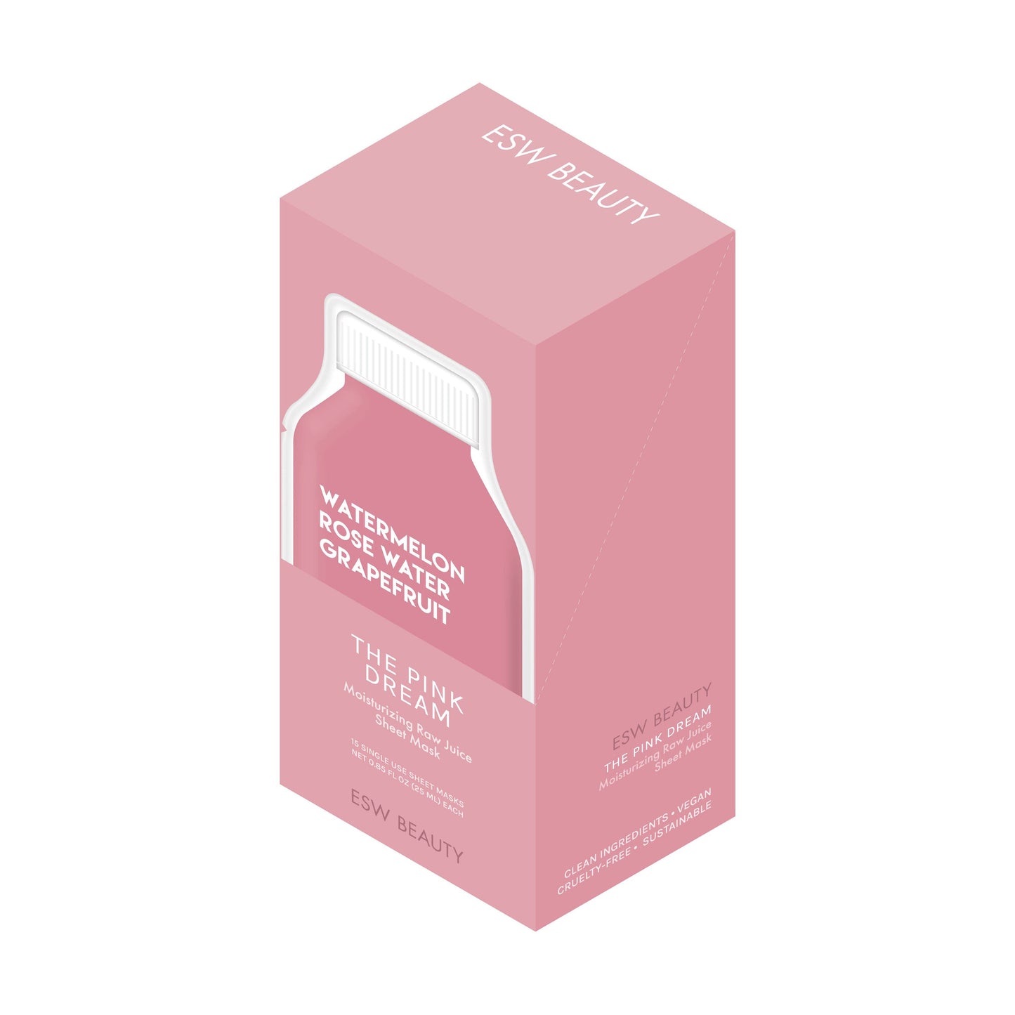 The Pink Dream Raw Juice Sheet Mask Filled PDQ Display