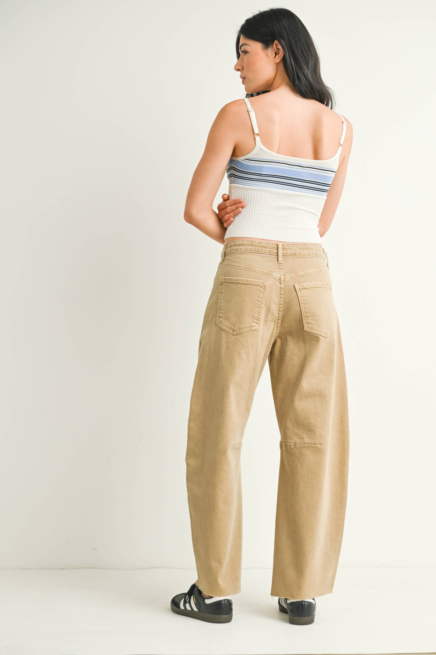 Vint Khaki- Barrel Jean w/ Seams