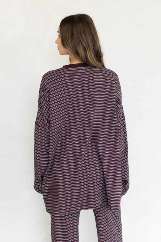 Lorenze Stripe Top