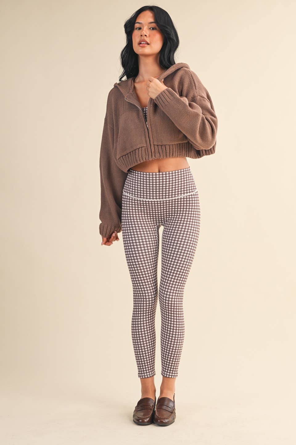 Kat Knit Zip Up Hoodie Sweater