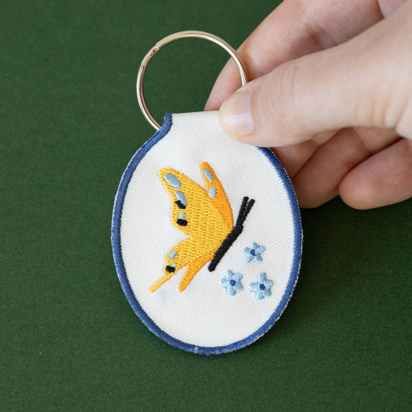 Butterfly Embroidered Keychain | car keys accessory