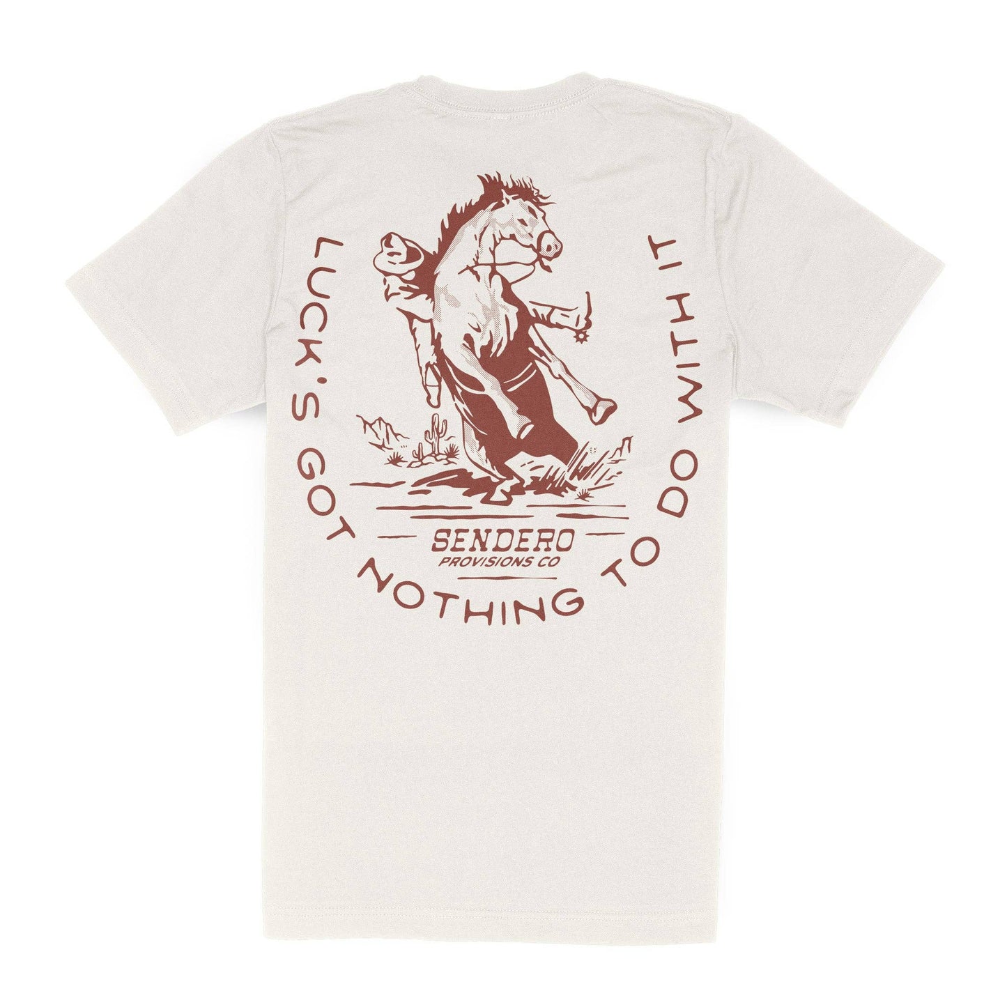 No Luck T-Shirt: Vintage White / Large