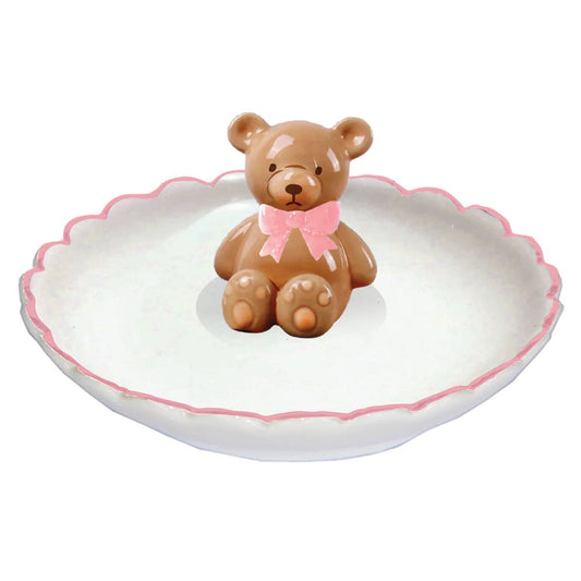Ceramic Trinket Tray | Teddy Bear Trinket Dish