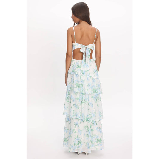 Spaghetti Strap Floral Tiered Dress