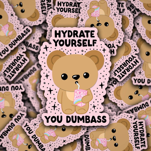 Hydrate Yourself Bear Sticker