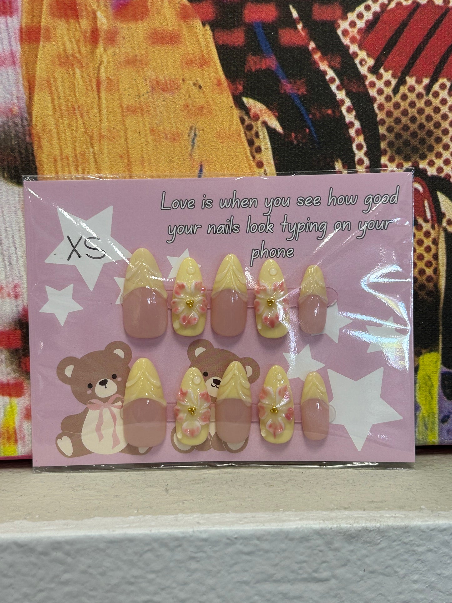 yellow princess nails