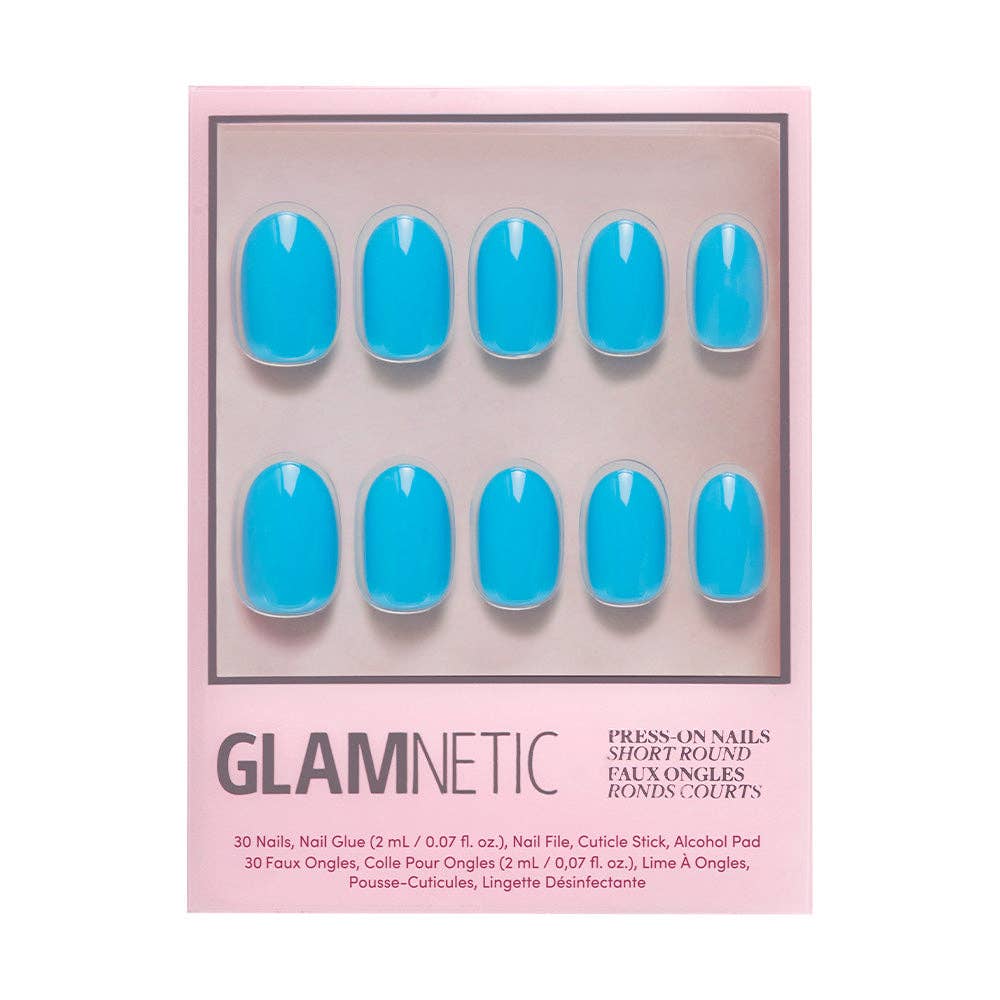 Azure Blue Press-On Nails