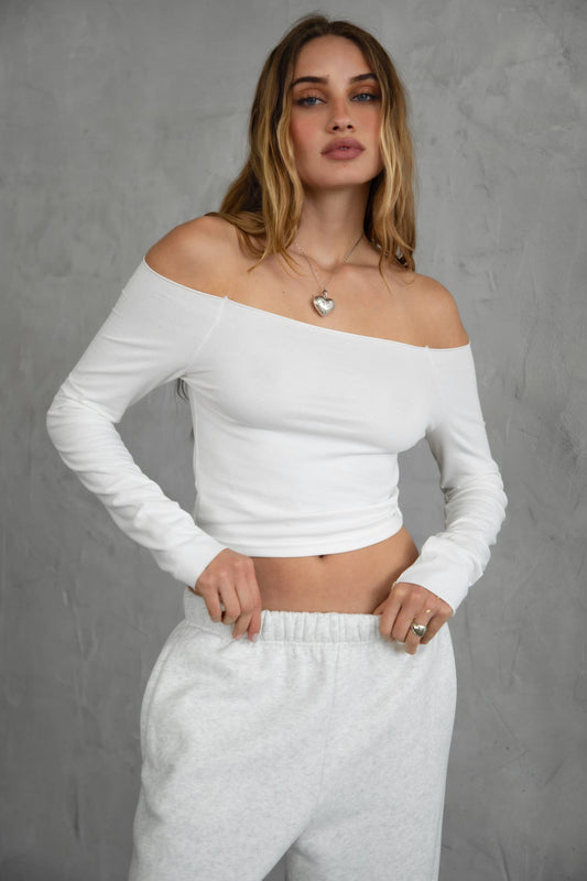 Off The Shoulder Long Sleeve Top