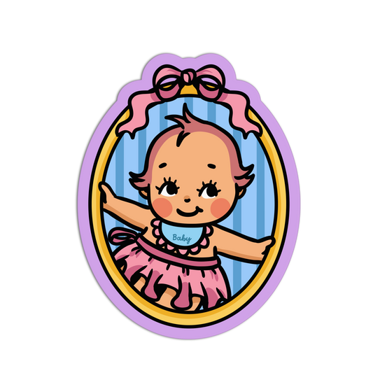 Retro Babies Vinyl Waterproof Stickers