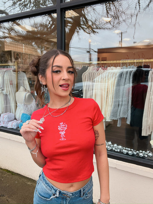 Embroidery I Like It Dirty Baby Tee