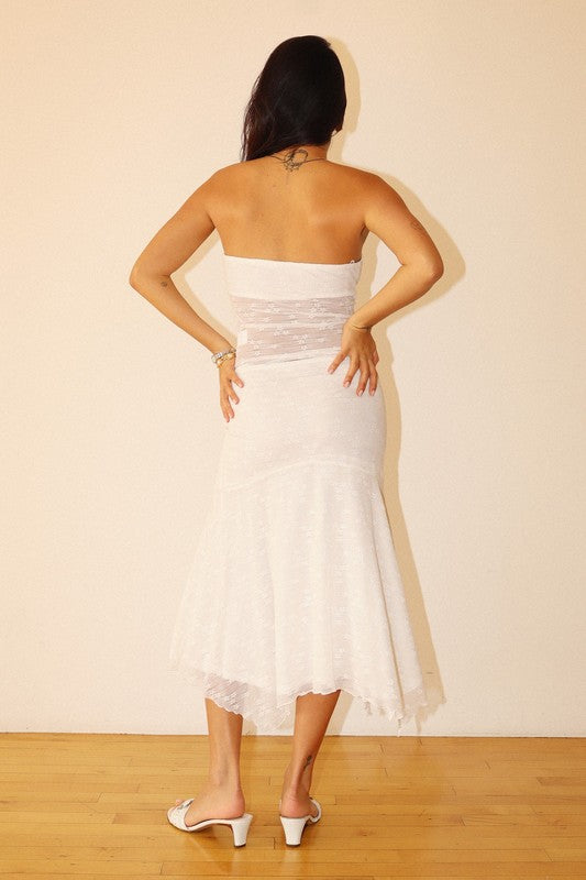 White Lace Tube Top
