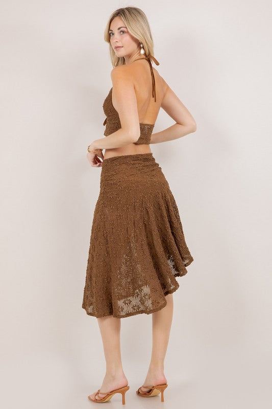 Sarah Lace Asymmetrical Skirt