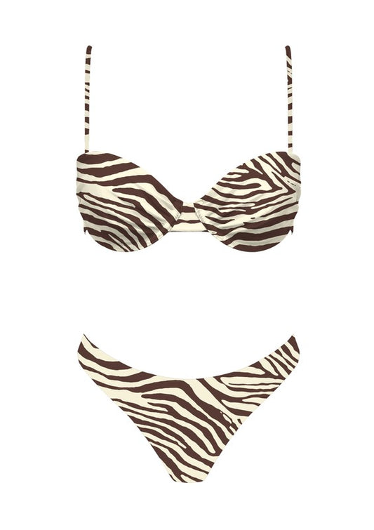 Lorenzo Swimsuit Bikini -Zebra Print
