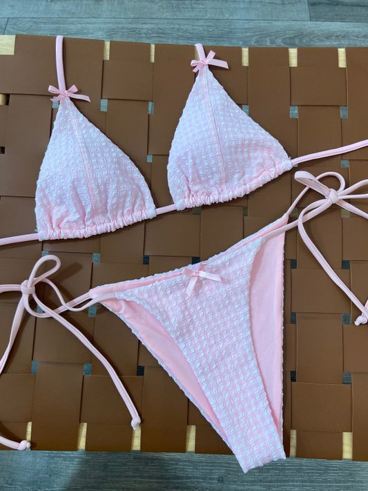 Bow Lover Swimsuit Pink