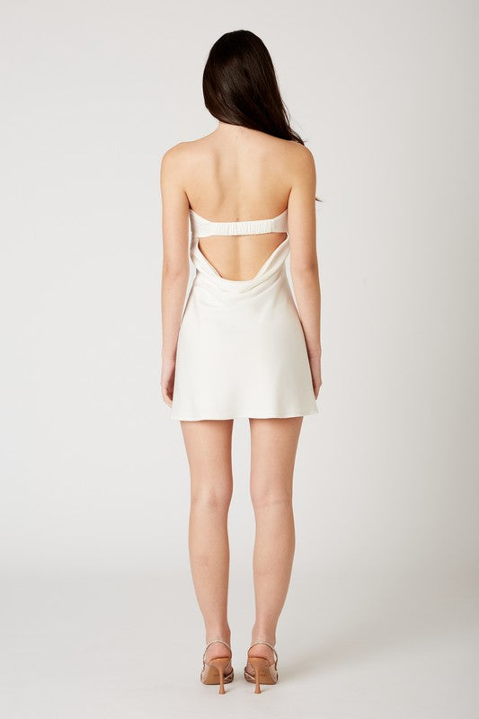 White Open Back Dress