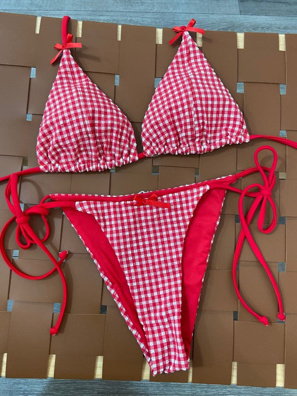 Bow Lover Swimsuit Red